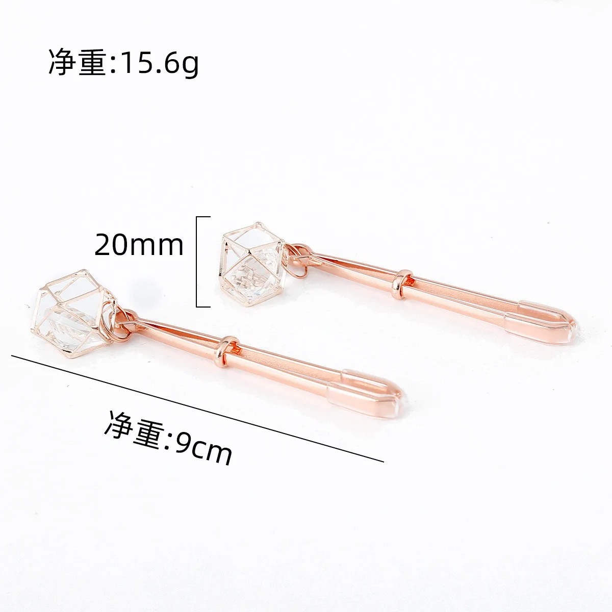 Sex Toy for Couples SM Bondage Nipple Clip Metal Alloy Rose Gold Nipple Clip Adult Toy for Couples