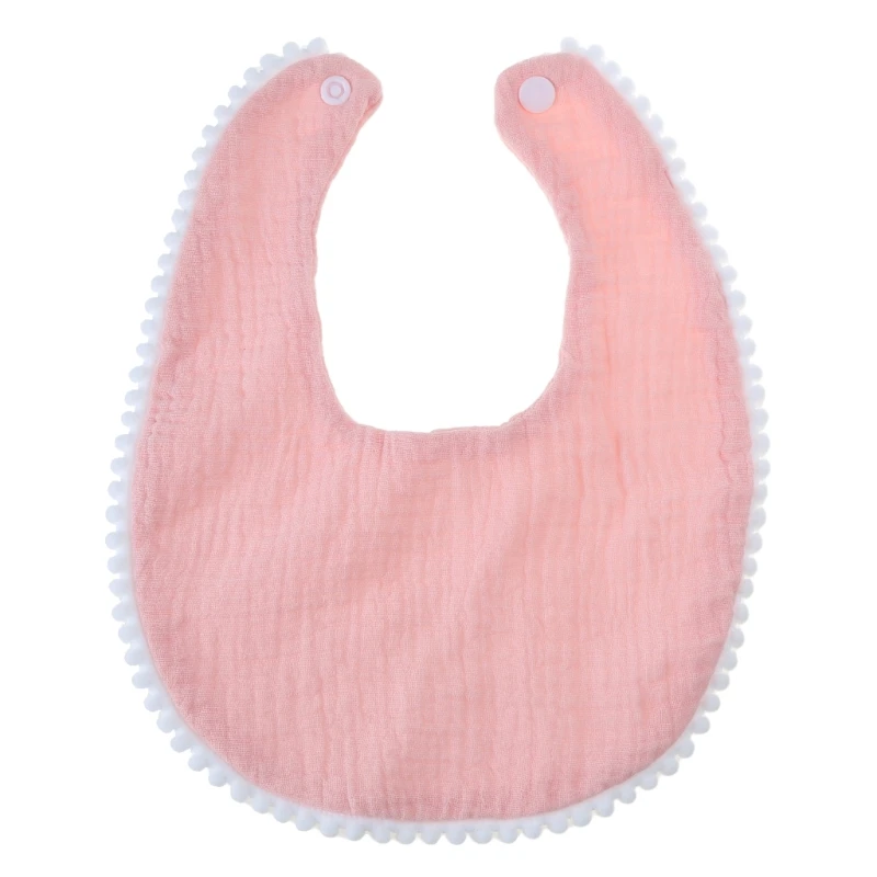

Baby Bandana Drool Bibs with Lace Trim Infant Cotton Drooling Burp Saliva Towel