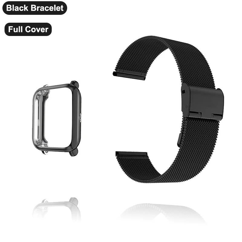 20mm Metal Bracelet Watchband with Protector Case