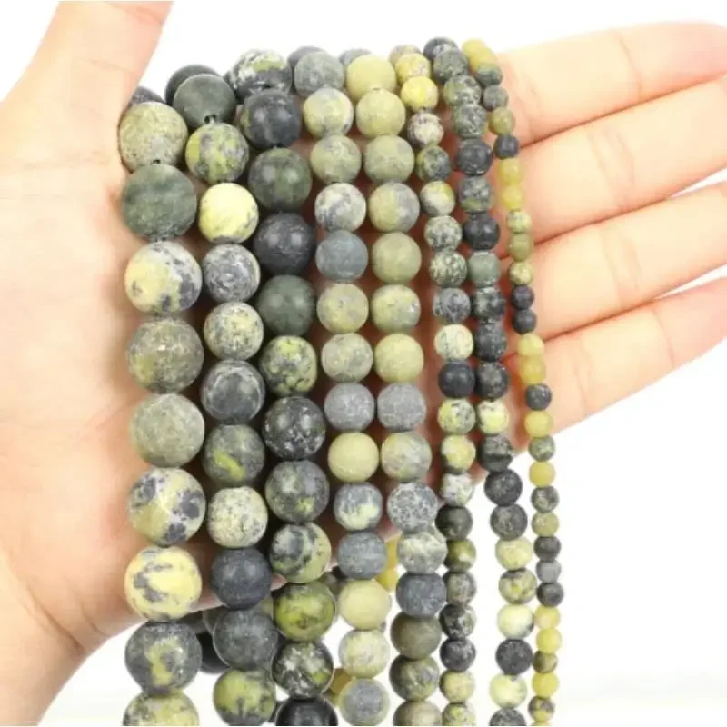

Fashion Natural Stone Frosted turquoise Charm Loose Bead DIY Round Beads Jewelry Accessories