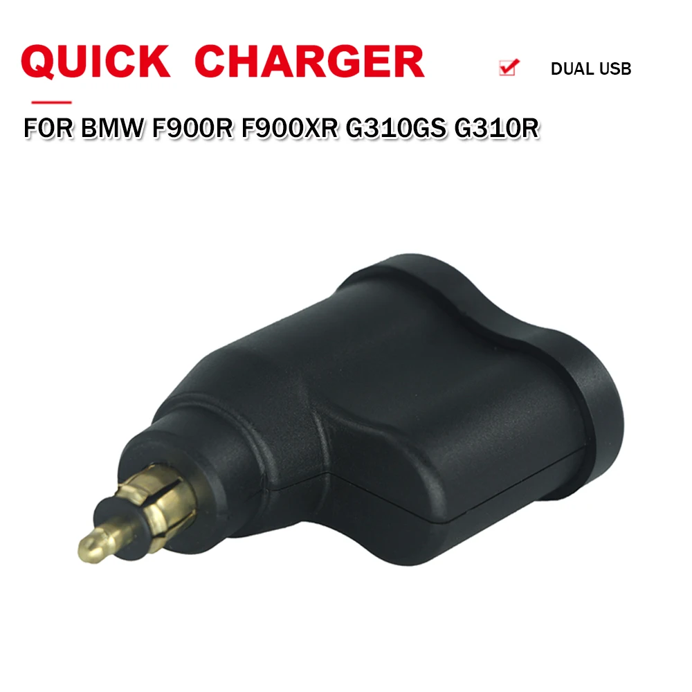 

Motorcycle Dual USB Charger DIN Lighter Cigarette Waterproof Socket Adapter For BMW F900R F900XR G310GS G310R F900 G310 R G650GS