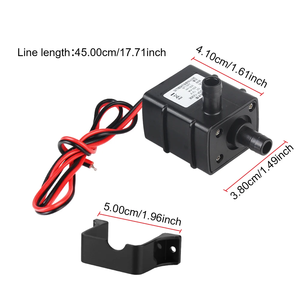 DC12V Brushless Small Water Pump for Garden Pond Fish Tank Mini Submersible Pump Micro 5V USB Pumping Water Circulation 120L/H