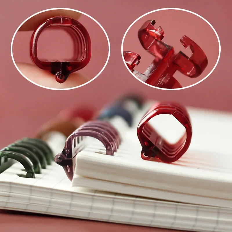 3Pcs Creative Loose Leaf Book Spiral Binder Inner Hinged Ring Binding Rings Desk Calendar Circle For Card Key Album