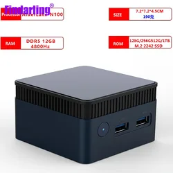 ZX01 PLUS Alder Lake-N100 Windows 11 Portable MINI PC DDR5 12GB 512GB SSD WiFi5 BT4.2 4K Dual HD Mini PC Desktop Office Computer