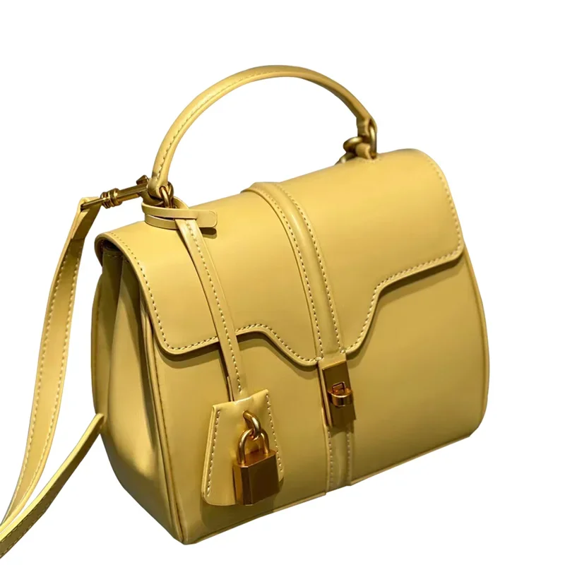 

Luxury Designer Crossbody Bags with Lock for Women Leather Handbag Fashion Genuine Leather Women Purses and Handbags