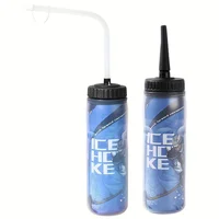 600ML Ice Hockey Water Bottle Portable Large Capacity Football Lacrosse Bottle Classic Extended Tip Design Sports Gear 1