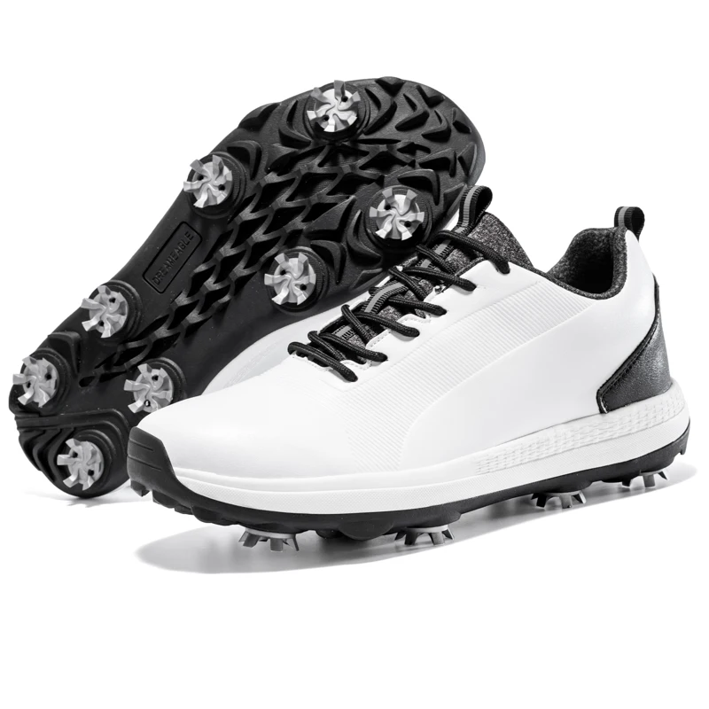 

New Luxury Golf Shoes Men Plus Size 40-47 Comfort Golf Sneakers Outdoor Waterproof Walking Sneakers Men With Spikes
