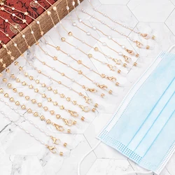 2022 New Fashion Acrylic Zircon Sunglasses Mask Holder Lanyard Crystal Beaded Glasses Chain Neck Strap Jewelry for Women Gifts