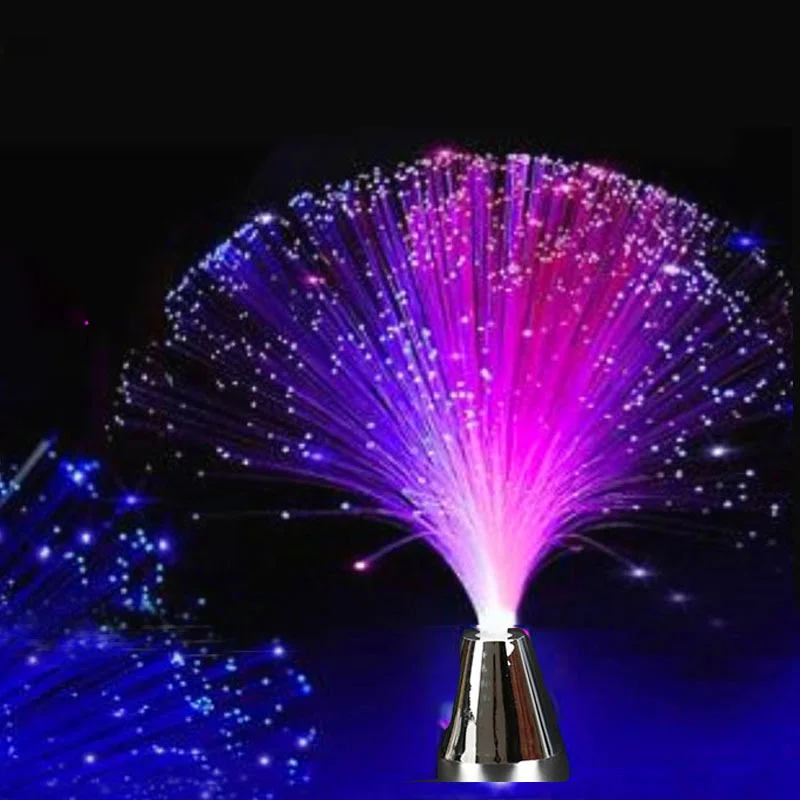 Fiber Optic Lamp Colorful Fiber Optic Light LED Optical Night Lamp Starry Sky Atmosphere Night Light for Kids Holiday Wedding Party Home Decor