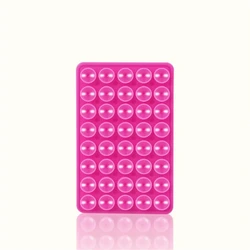 Colorful Silicone Suction Phone Stand: Non - Slip Holder (Rose)