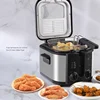 Electric Fryer Fried Dough Sticks Commercial Large Capacity Small Deep Frying Pan Removable Liner Chicken Chop Fries 1