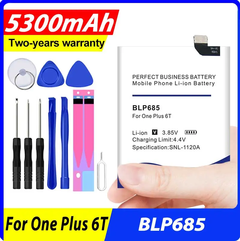 100 Original New 5300mAh BLP685 Battery for ONEPLUS 6T one plus 6T one