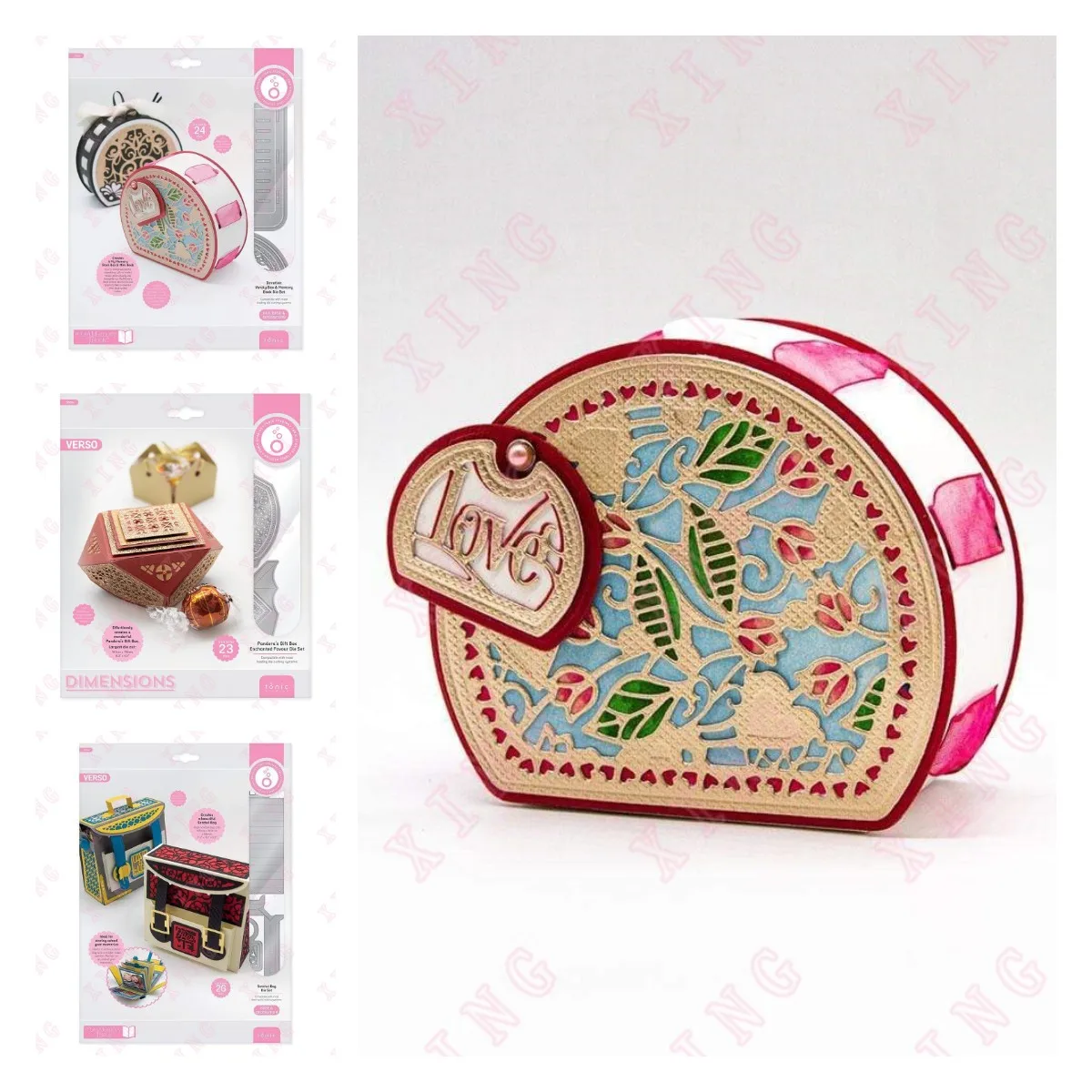 

New Metal Cutting Dies Devotion Vanity Box Memory Book Satchel Bag Pandoras Gift Enchanting Favour Decoration Embossing Die Set