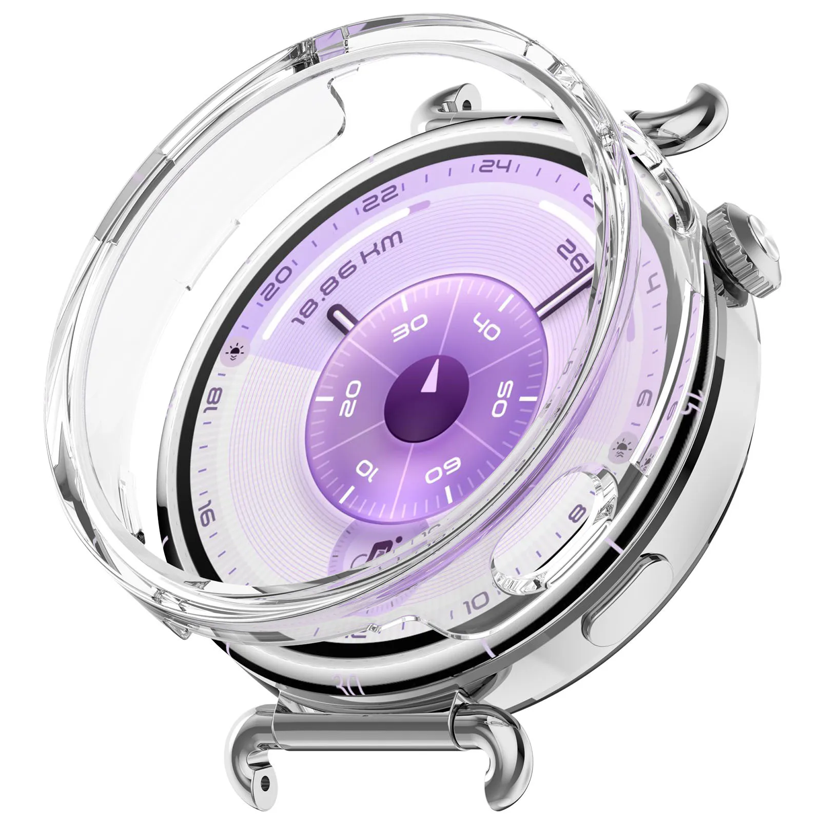 화웨이 워치 GT6용 PC 케이스, 반투명 하프 커버 케이스 41MM/46MM, 화..