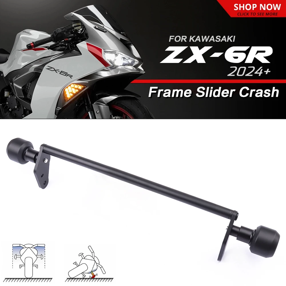 ZX-6R 2024 Rahmen Slider Crash Protector Für KAWASAKI NINJA ZX-6R 636 ZX6R 2024 2025 Motorrad Fallen Schutz Crash Pad