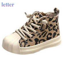 

12.5-16cm Fashion Kids Sneakers Boots,Suede Leopard Girls Boys Sports Shoes,Toddler Ankle Boots For 0-3Years Child Autumn Spring