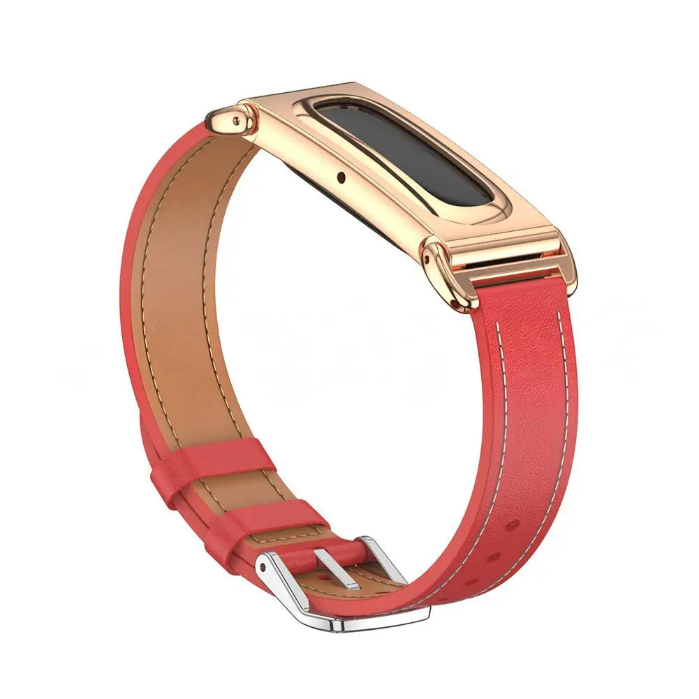 Stylish Microfiber Leather Band with Metal Frame - Breathable Strap