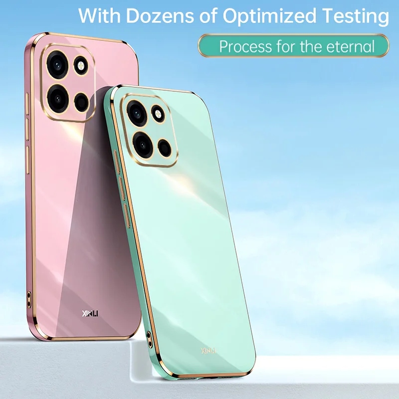 Enhanced Plating Colorfast Fashion Silicone Phone Case - Soft & Thin Back Cover