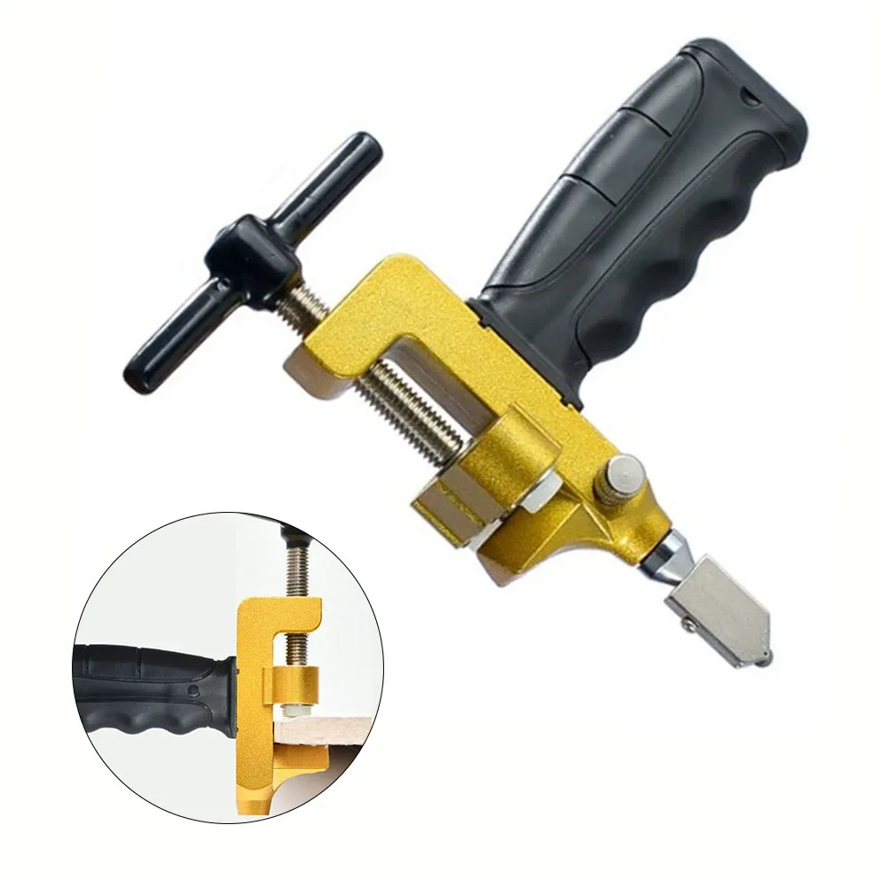 New Tile Glass Cutter Glass Cutter Ergonomic Handle High Quality Steel Cutter Head Longer Handle Cutting Tiles 3