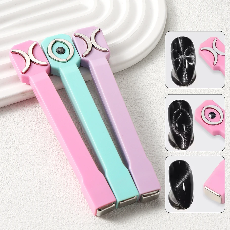 Strong Magnetic Stick Multi-function 3 IN 1 Nail Cat Eye Magnet For Nail Art Design Glitter Gel Decoration DIY Manicure Tools