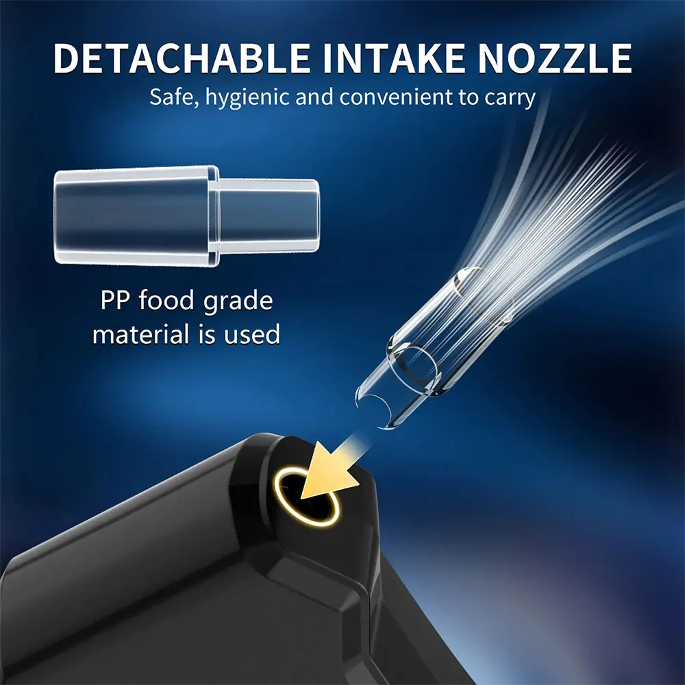 Digital Alcohol Breath Tester with 5 Mouthpieces Blowing Nozzle Breathalyzer Police Alcotest Drunk Driving Alcohol Detector