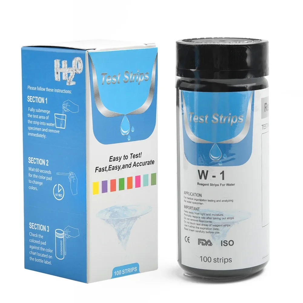 0-425 PPM Test Strips Practical Reliable Aquarium Home Kit Quality Strips Test Testing 0-425mg/l (50 Total 50-in-1