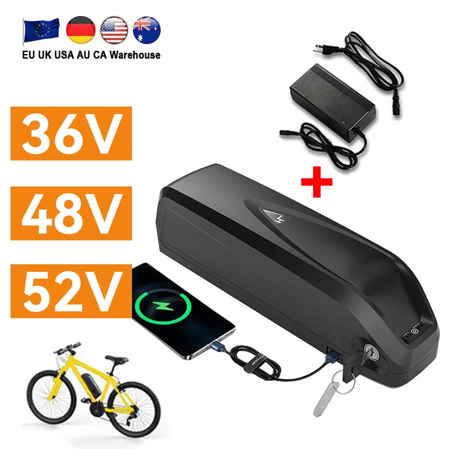 Poignée Accélérateur Bafang Pour Moteur Central - 36V/48V/52V, 3 Broches étanche, Câble 50cm, Compatible BBS01 BBS02 BBSHD