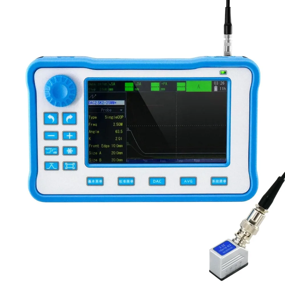 Portable Digital Ultrasonic Flaw Detector 0~10000mm Metal NDT Equipment Industry