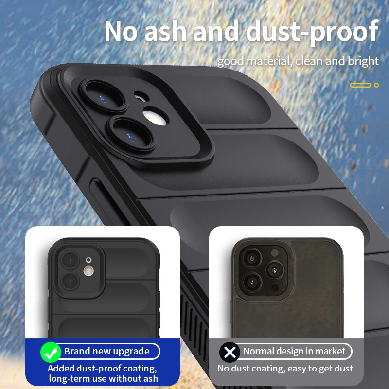 Shockproof Silicone Full Back Phone Case - 6.5 inch