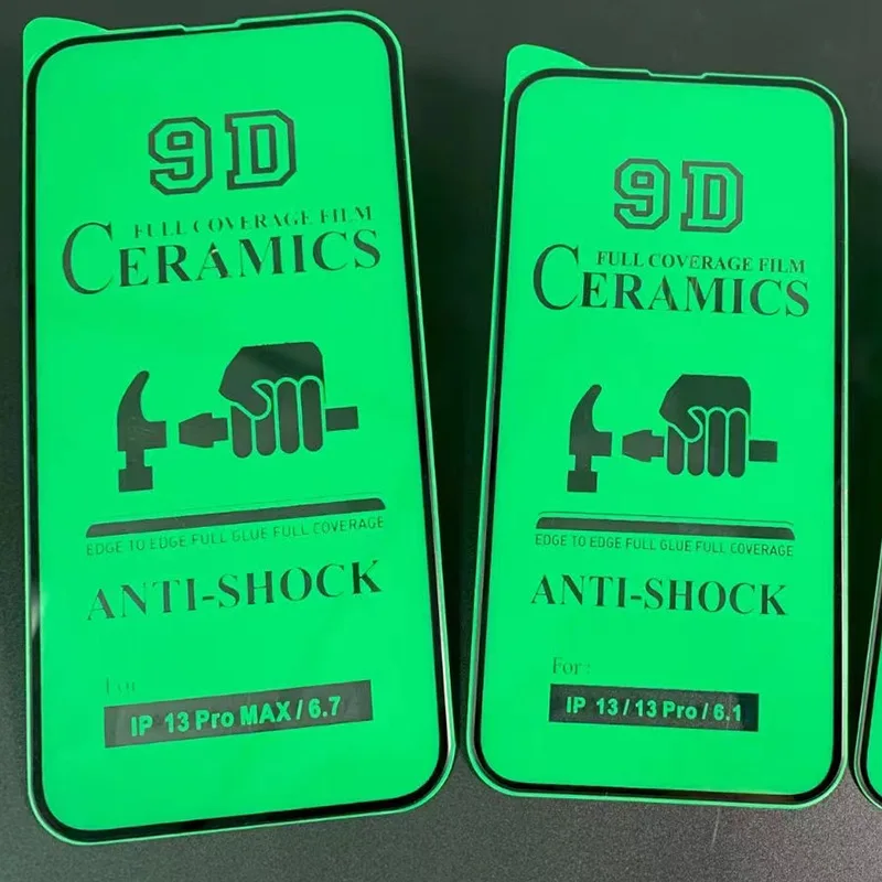 10-Pack 9D Ceramic Screen Protector - Full Coverage Anti-Shock Guard