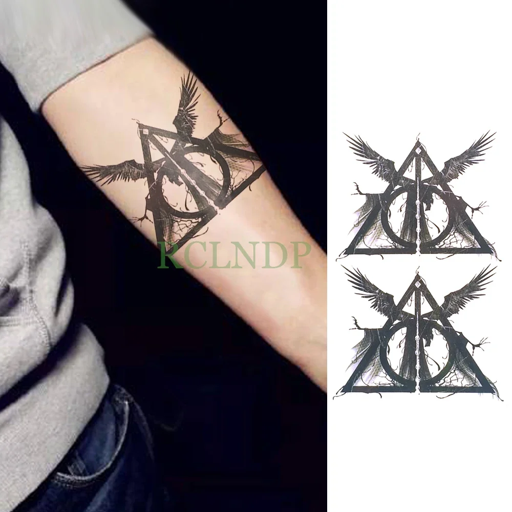 Waterdichte Tijdelijke Tattoo Sticker Deathly Halloween Lord Voldemort  Dementor Tatto Nep Tatoo Voor Mannen Vrouwen - AliExpress, image size:1000x1000
