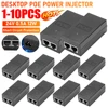 10/1PCS 24V 0.5A 12W POE Splitter Short Circuit Protection POE Injectors Desktop Power Poe Injector For IP Camera Power Supply 1