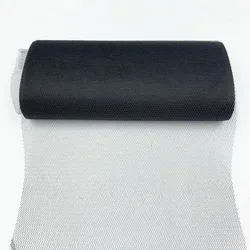 Rainbow Glitter Tulle Rolls - 6in x 10 Yards, 44 Vibrant Colors for Crafting & Party Décor (Black)