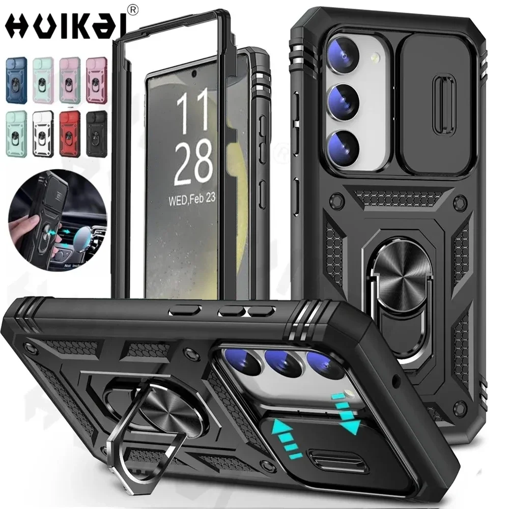 Case For Samsung Galaxy S25 Plus S25 Ultra S24 Ultra S24 FE S22 A55 A16 A52S A15 Camera Slide Lens Protective Cover camera lens case