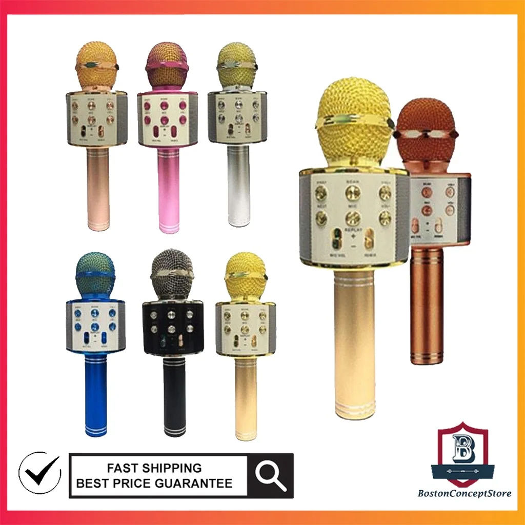 Караоке Bluetooth-микрофон 858 цветной микрофон новейший WS858 KTV караоке Q7 WS1688 Wster |