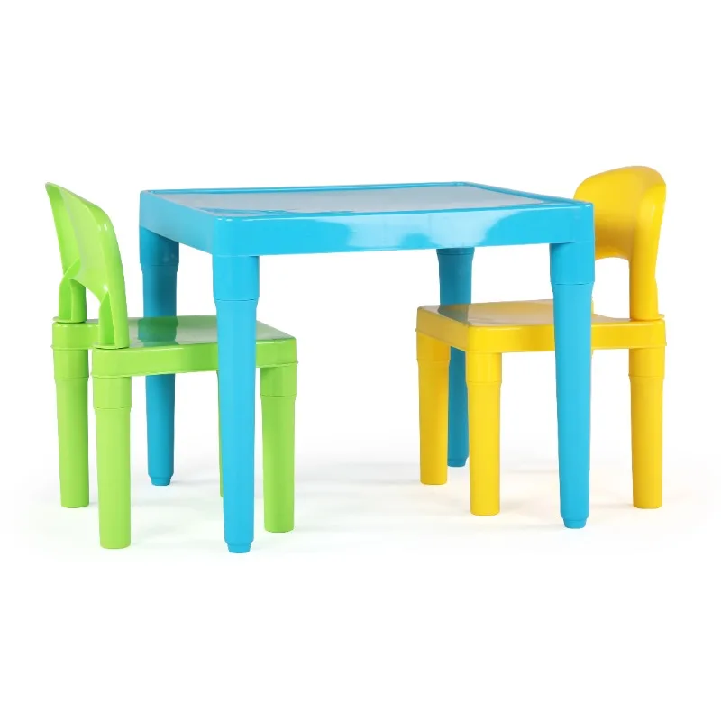 

Скромный Экипаж детский легкий пластиковый аквариумный стол и набор из 2 стульев, квадратные, зеленые и желтые стулья, для возраста 3 +