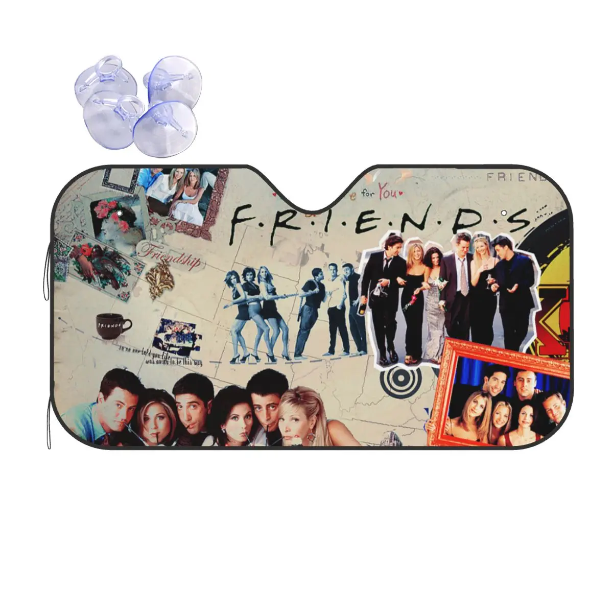 

Friends TV Show Fashion Windshield Sunshade 70x130cm Central Perk American Aluminium Foil Sun Visor Heat Reflector