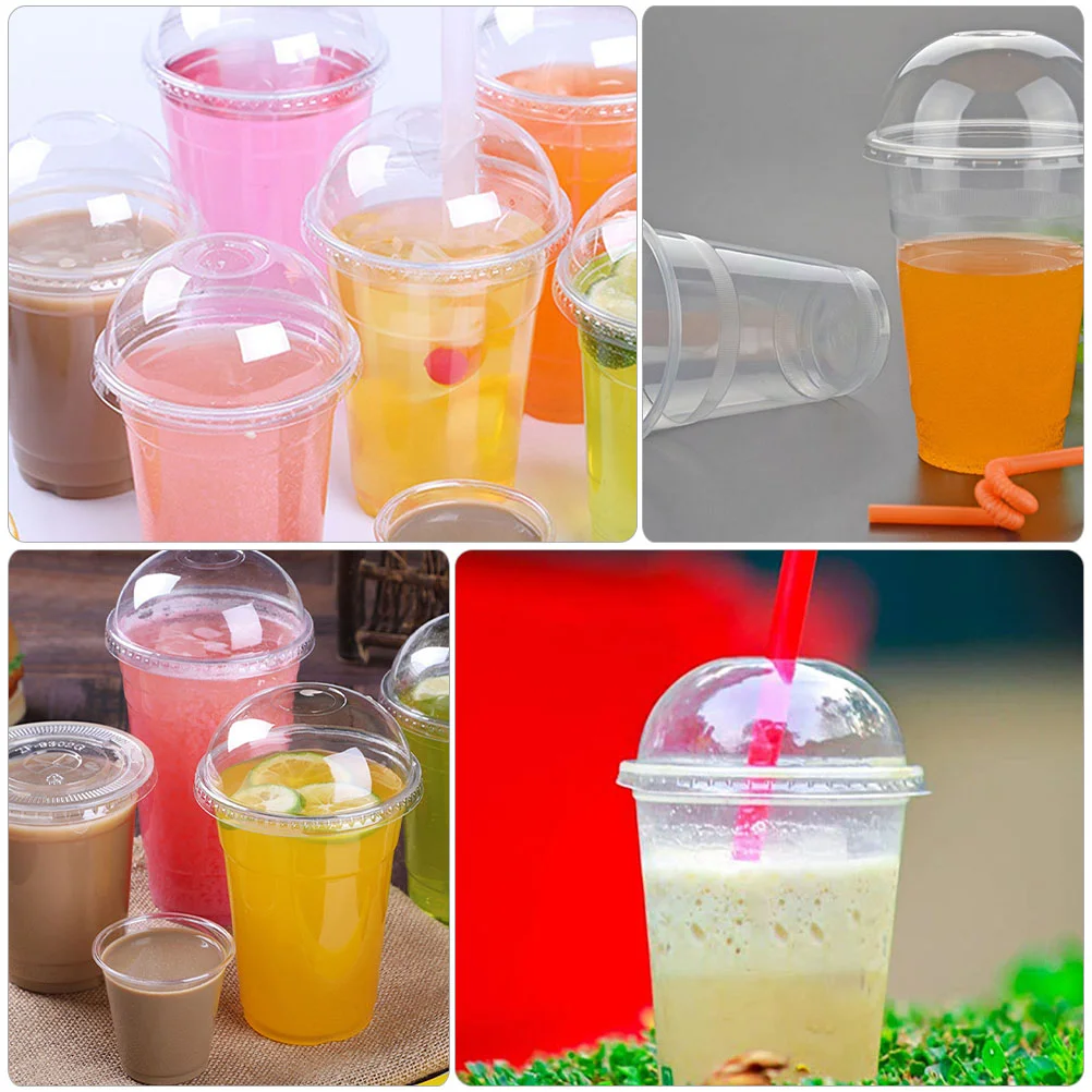 Disposable Transparent Plastic Cups 40/50pcs 460/600ml Milk Tea Juice Cold Drink Smoothie Beverage Cups With Lids plastic cups