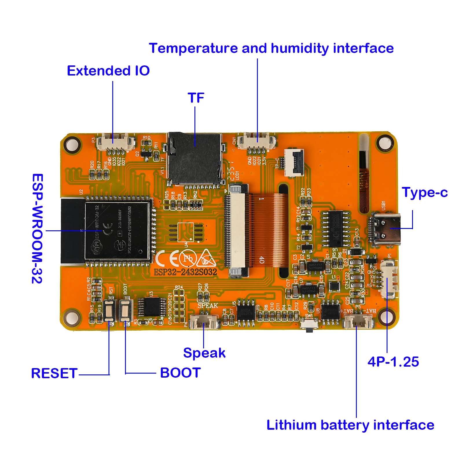 아두이노 IoT 용 LCD 디스플레이, 3.2 인치 ESP32, WiFi BT ESP32-WROOM-32 모듈, ST7789 드라이버, IPS TFT, 240X320 저항성 터치 스크린