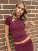 2023 Spring New Short Sleeve T-Shirt Women Solid Simple Casual Soft All-Match Hot Basic Crop Tops Tees Summer Fashion 1