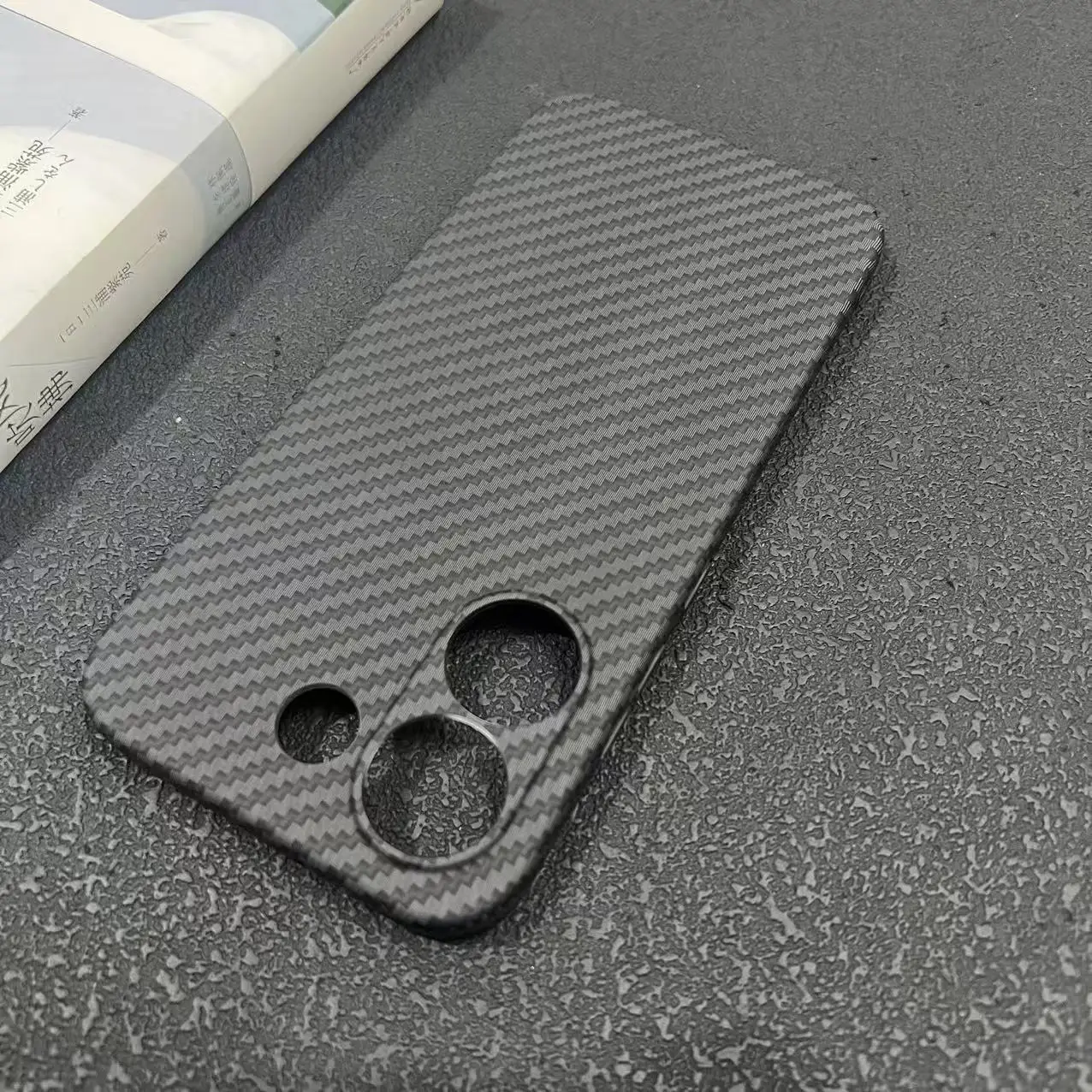 Enhanced Carbon Fiber Stripe Acrylic PC Hard Case - Shockproof, Skin-Friendly Feel