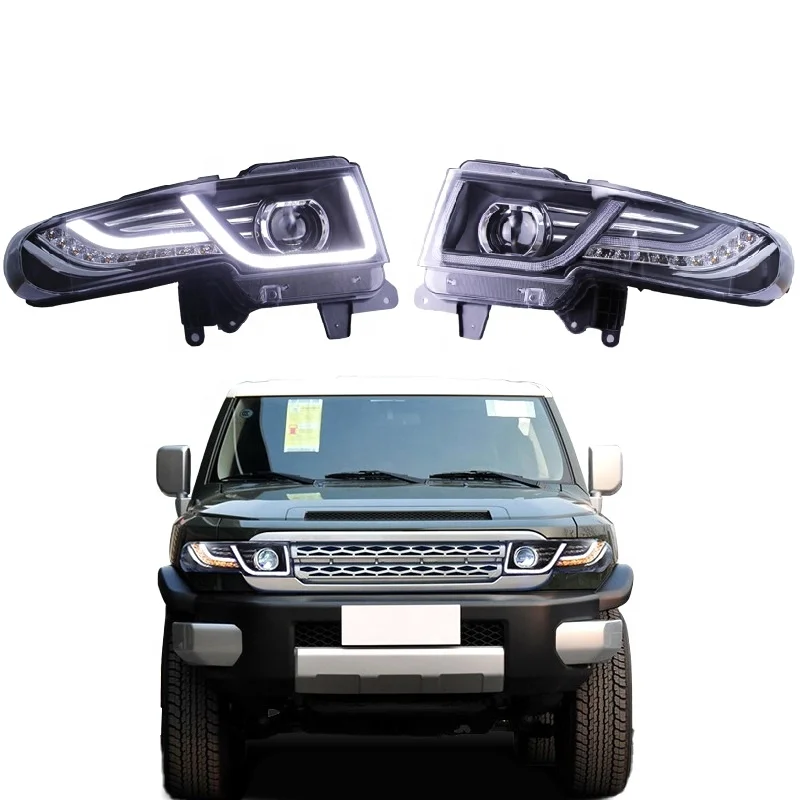 

Factory price Car led headlight lamp 2007-UP for fj cruiser with grill