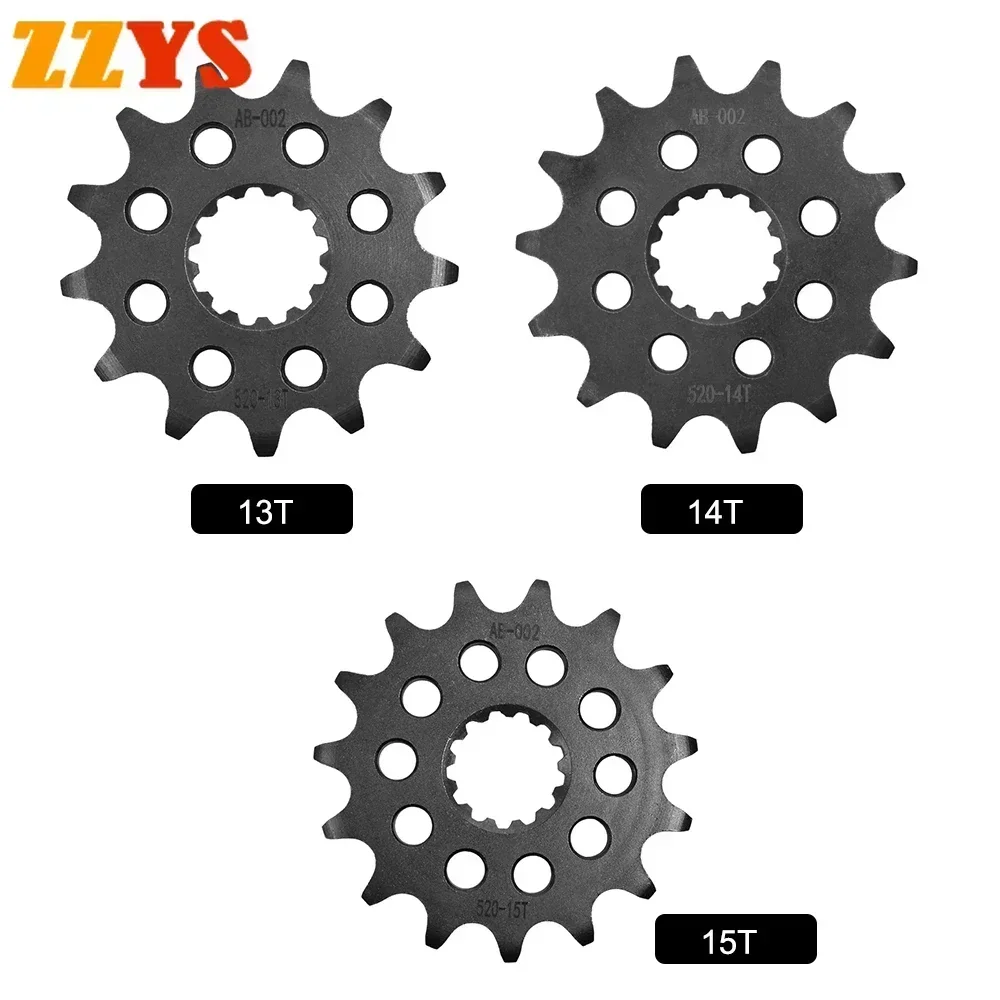 

1pc 520 13T 14T 15T Tooth Front Sprocket Gear Staring Wheel Cam For Yamaha Off Road YZ450 YZ450F Monster YZ 450 2007-2023 2022