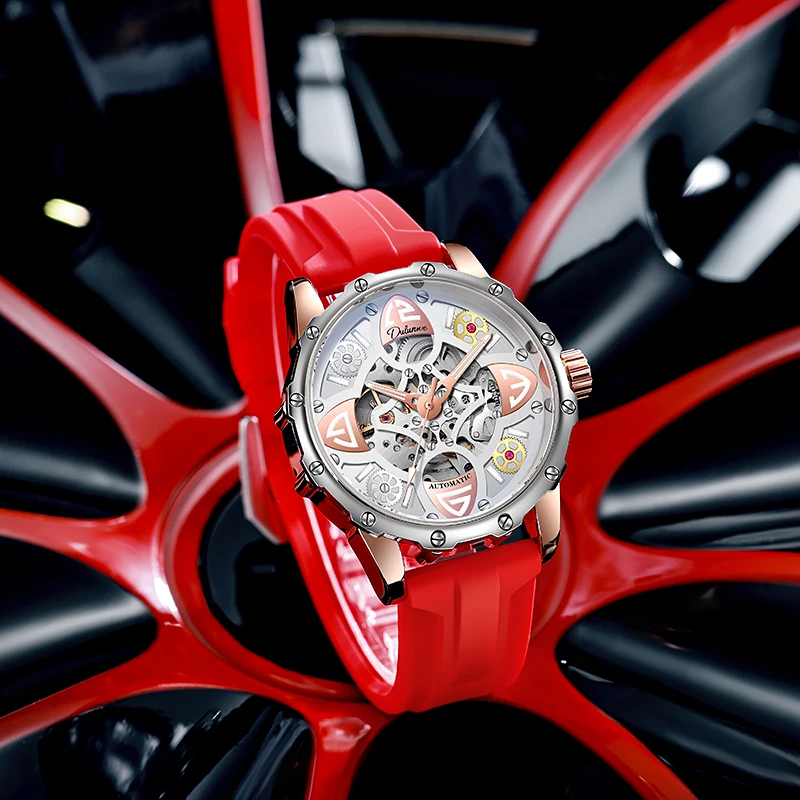 Meeste luksuslikud helendavad mehaanilised randmekellad, automaatne veekindel kell meestele_voghion.com