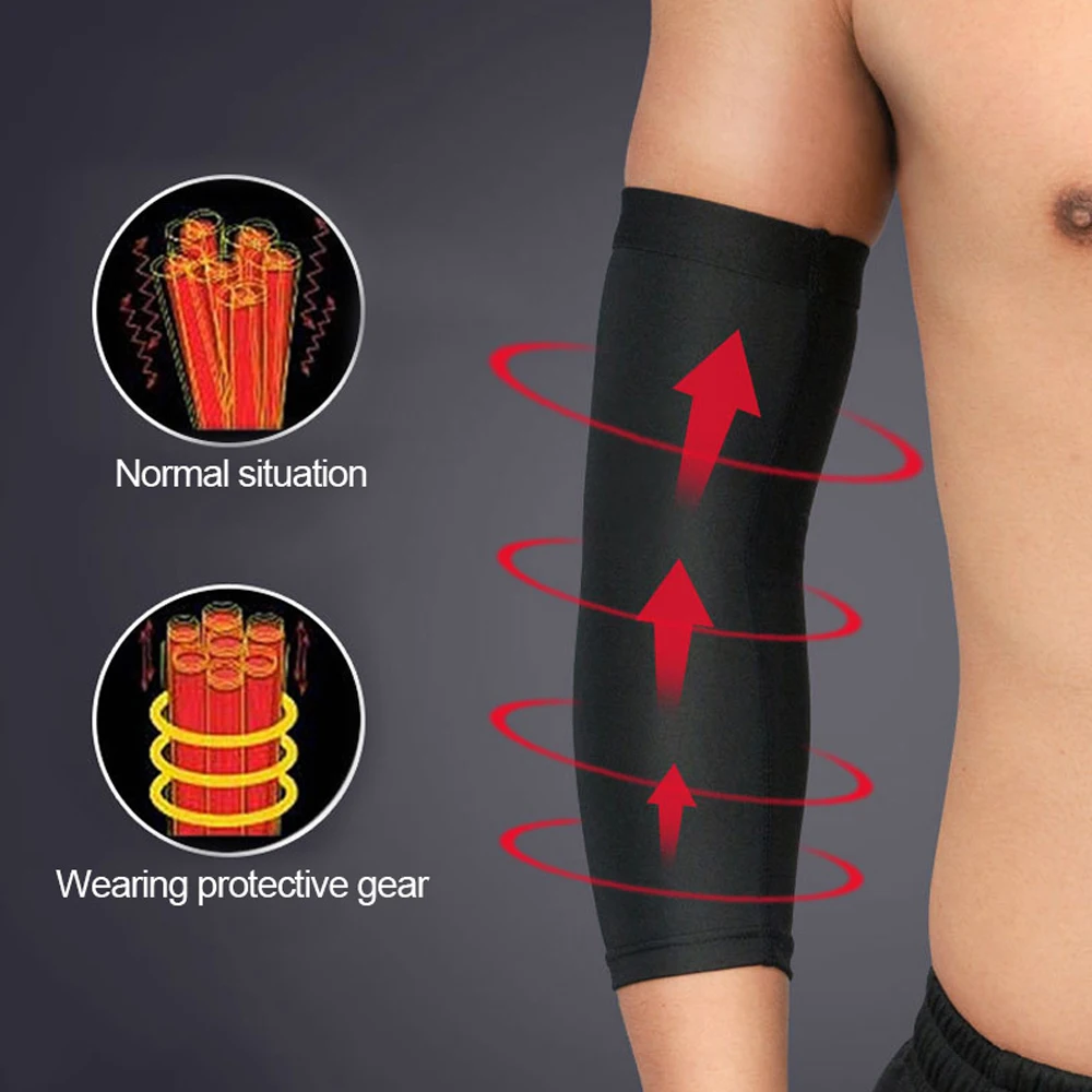 1PC Sports Arm Compression Sleeve Basketball Cycling Arm Warmer Summer Running UV Protection Volleyball Sunscreen Bands