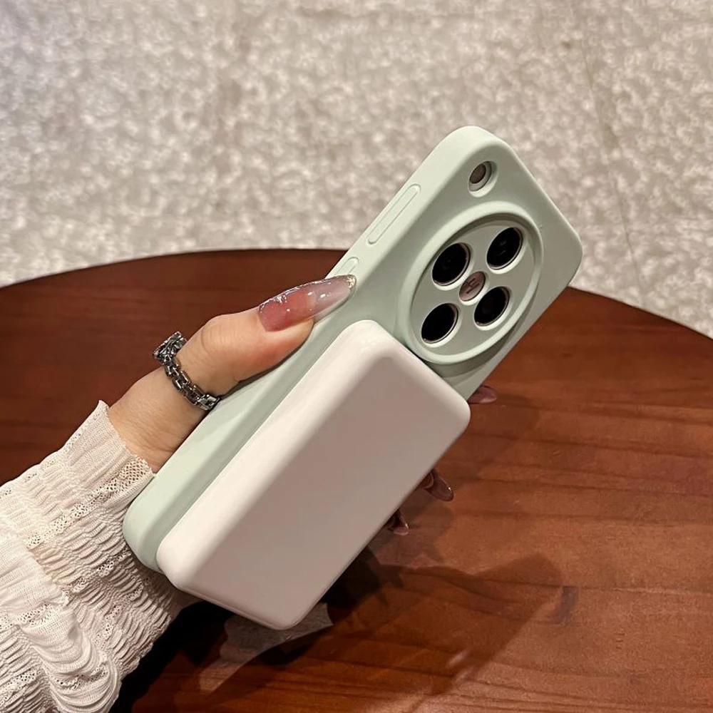 Vibrant Liquid Silicone MagSafe Case with Magnetic Wireless Charging and Shockproof Camera Protection