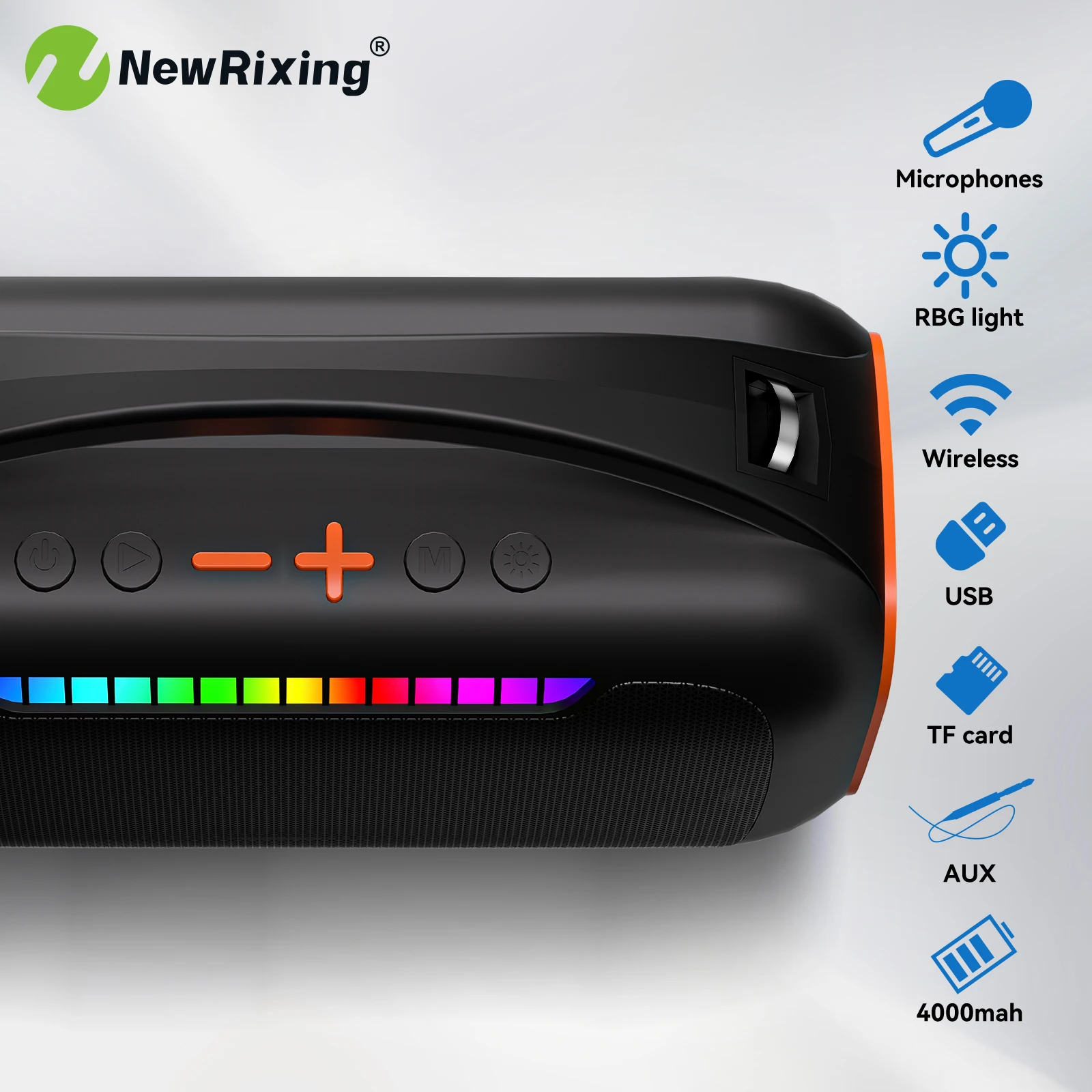NewRixing ワイヤレススピーカー 30W S3b26b11137fa4ee9b88f051da9d50