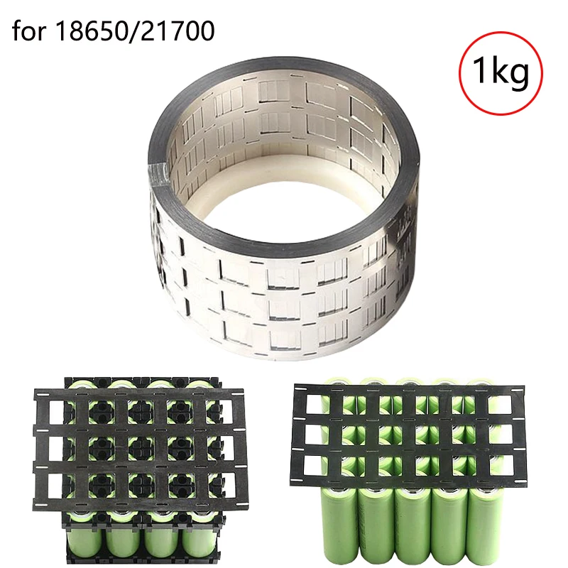 4P 18650/21700 Li-ion Battery Spot Welding Nickel Plated Strip 0.12/0.15/0.2mm Thickness 18.5/20.2/21.5/22.5/23/23.4mm Spacing
