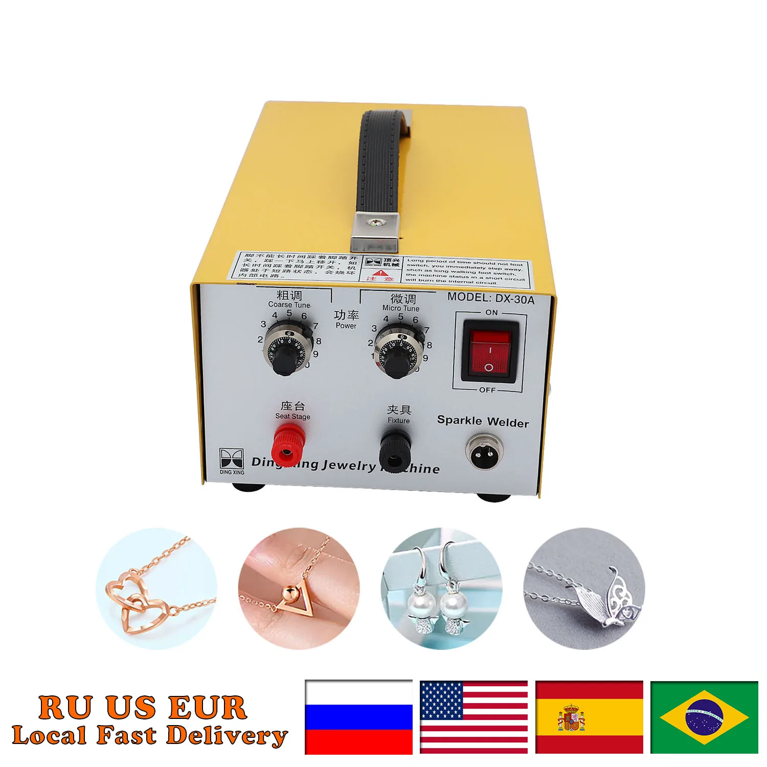 30a Miniature Laser Jewelry Spot Welding Machine Diy Pulse Sparkle Spot