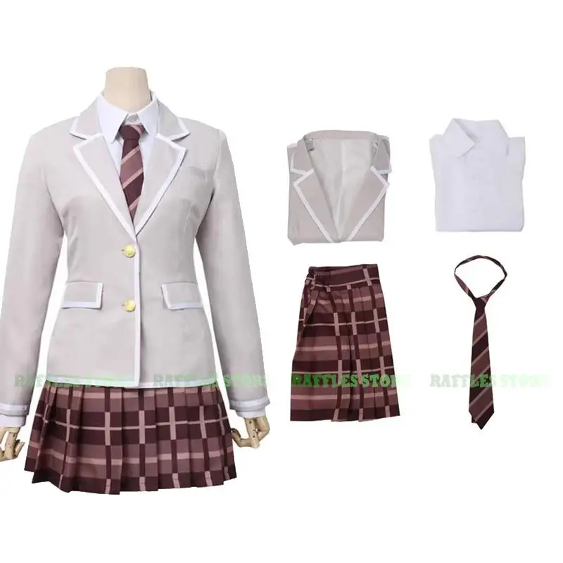 

BanG Dream!Imai Lisa Cosplay School Uniforms Costume Women Girl Top Skirt Wig Full JK School Suit Carnival Party Costume